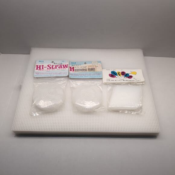 Lot of 22 D Sign R Plastic Canvas Sheets 10.5" x 13.5" plus 3 Packs Of Shapes - Picture 1 of 5